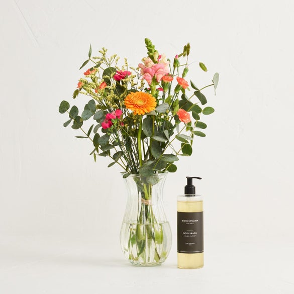 Floristens kreative buket, flerfarvet med body wash